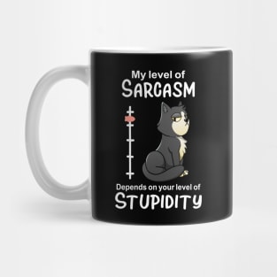 My Level Of Sarcasm Funnny Cat Lover Mug